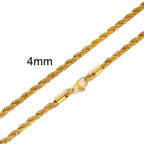 Twisted Rope Chain Necklace 5mm — Stainless
