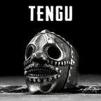 Tengu Skull Ring Black — Stainless Steel