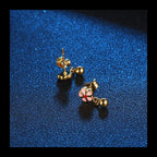 Flower Stud Earrings — Stainless Steel