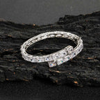 Iced Out Rectangle Bracelet Stainless Steel CZ