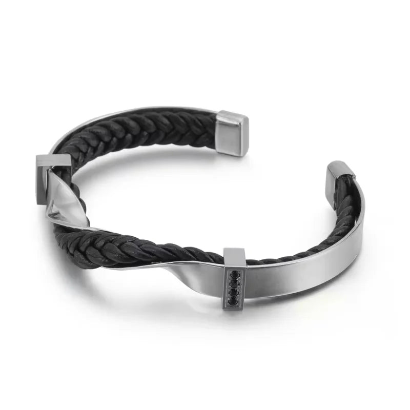 KALEN Dark Knight Stainless Steel Skull Bangle Punk Hip Hop Men's Bracelet Fashion Jewelry Halloween Decorations Birthday Gifts