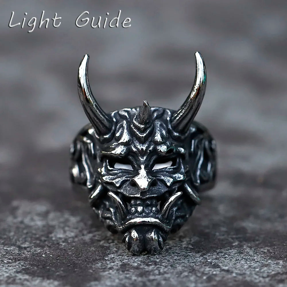 2022 NEW Men's 316L stainless-steel rings Retro Devil Skull Demon gothic punk FASHION Jewelry Gifts free shipping