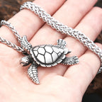 Vintage 316L Stainless Steel Turtle Pendant Necklaces For Men Women Fashion Cute Animal Necklace Punk Party Jewelry Dropshipping