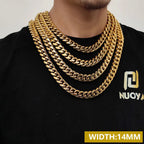 Stainless Steel Cuban Chain Necklace Miami 8/10/12MM