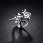 New Design Skull Crow Skull Ring Woodpecker Bird Men's Ring Punk Stylish Jewelry