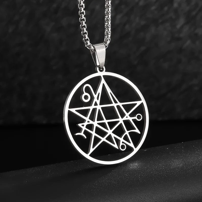 Flower of Life Chakra Spirituality Stainless Steel Necklace Archangel Sacred Geometry Metatron Necklace Pendant Solomon Jewelry