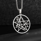 Flower of Life Chakra Spirituality Stainless Steel Necklace Archangel Sacred Geometry Metatron Necklace Pendant Solomon Jewelry