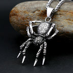 Vintage Gothic Spider Pendant Necklace Stainless Steel Punk Animal Necklace For Men Unique Biker Jewelry Gift