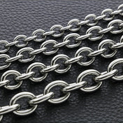Thick Wide Cross Chain Necklace — Stainless Steel