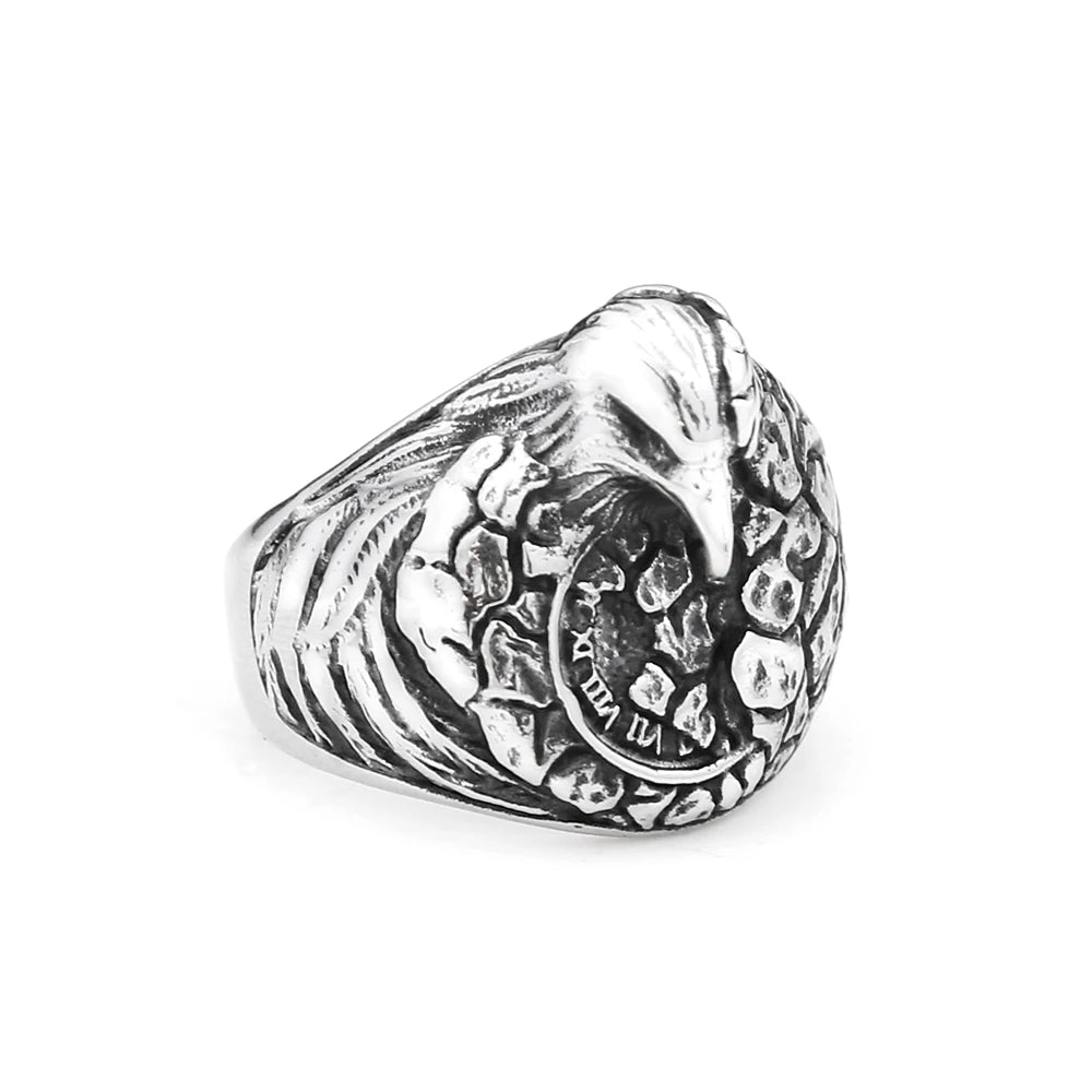 Viking Eagle Punk Biker Ring — Stainless Steel