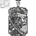 Monkey King Buddha Pendant Necklace for Men — Black-Tone