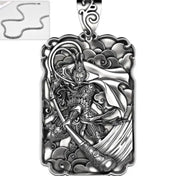 Monkey King Buddha Pendant Necklace for Men — Black-Tone