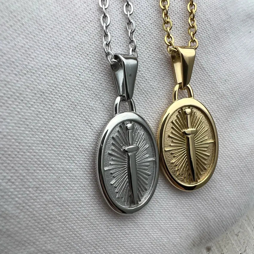 Sword Gold Pendant Necklace