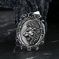 Lion Head Pattern Pendant Necklace — Stainless Steel