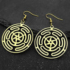 Hecate Wheel Pendant Necklace — Stainless Steel