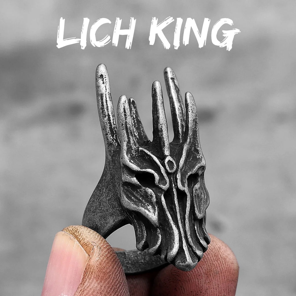Vintage Punk Gothic All Skull Head Series Stainless Steel Womens Mens Rings Unique for Biker Jewelry Creativity Gift