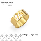 Skyrim Hollow Dragon Ring for Men Women Stainless Steel Wide Finger Rings Animal Jewelry Anniversary Birthday Gift