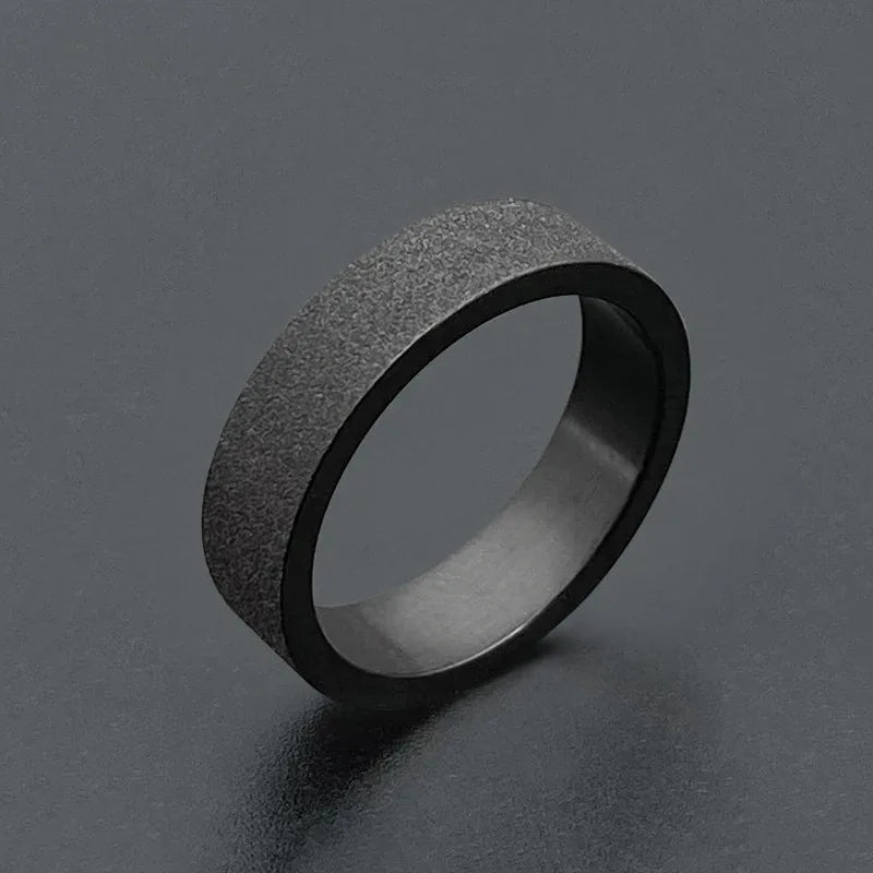3mm 5mm Woman Men's Couple Black Titanium Ring Matte Finished Finger Ring Jewelry for Male Wedding Bands Gift
