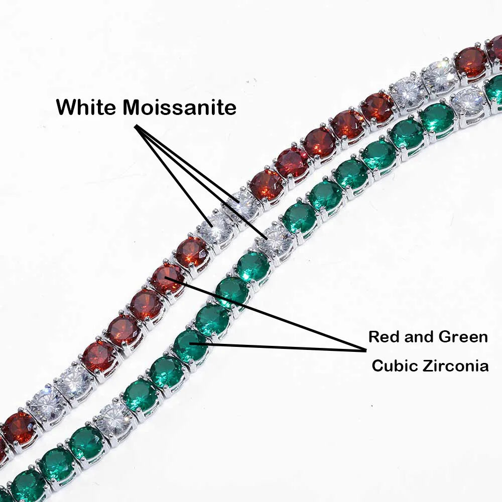 Silver 925 Moissanite Tennis Bracelet Iced Out