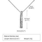 Viking Rune 3D Mobius Bar Pendant — Stainless Steel