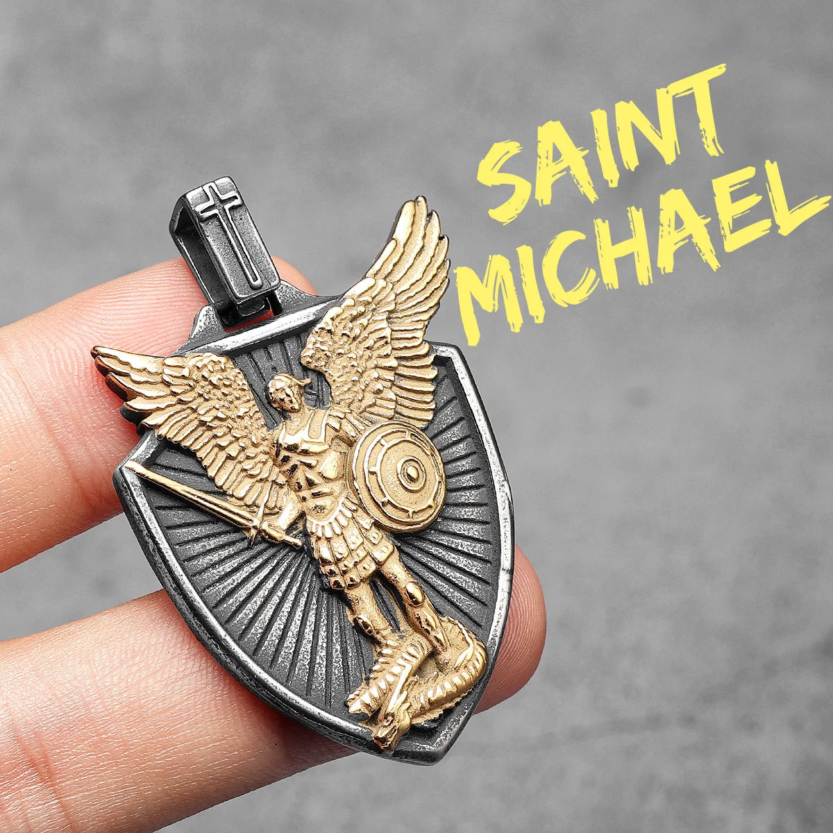Archangel Michael Pendant — Stainless Steel