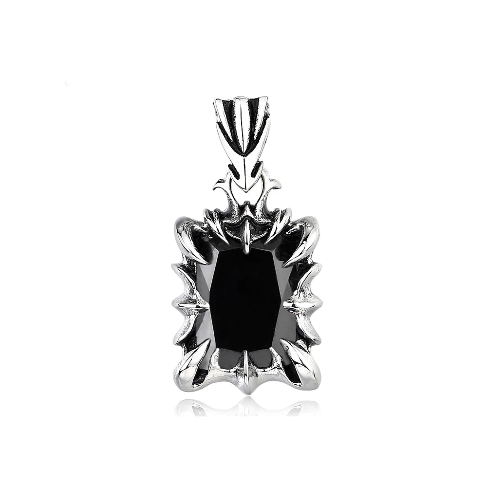 Stone Stainless Steel Pendant Necklace