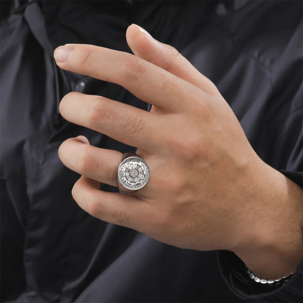 Seven Archangels Hexagram Signet Ring — Kabbalah