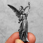 Angel Statue Pendant Necklace — Stainless Steel