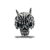 Retro Dark Rakshasa Skull Ring For Men Punk Gothic Rock Hiphop Open Ring Biker Accessories Designer Jewelry Unisex Gift