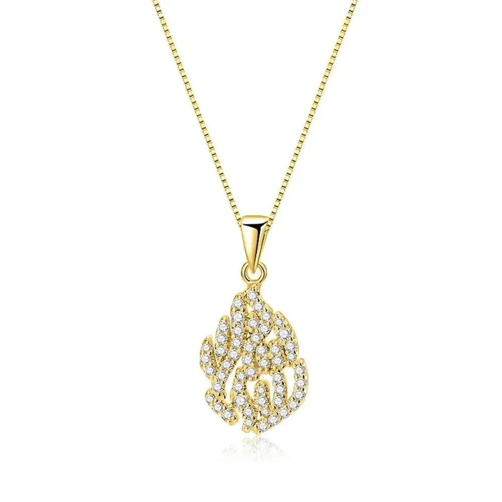 Full Moissanite Necklaces For Women Men 925 Sterling Silver Lab Diamond Pendant Chain Wedding Party 18K Gold Plated Fine Jewelry
