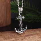 Nordic Ship Rudder Anchor Pendant — Stainless Steel