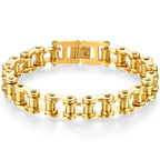 13MM Wide Men's Motorcycle Chain Bracelet Stainless Steel Bicycle Link Design Man Bracelets for Men Punk Rock Jewelry 9