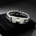 Heavy Chunky Cuban Link Chain Bracelet Jewelry High Quality Stainless Steel Zircon Bracelet Men Accessories