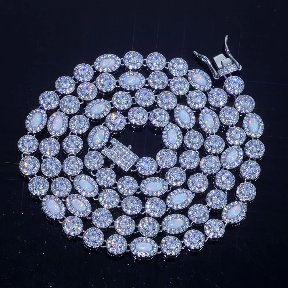 925 Silver VVS Moissanite Tennis Chain Necklace