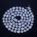 925 Silver VVS Moissanite Tennis Chain Necklace