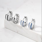Minimal Circle Huggie Hoop Earrings — Stainless Steel