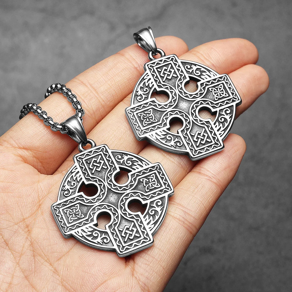 Viking Celtic Stainless Steel Pendant Necklace