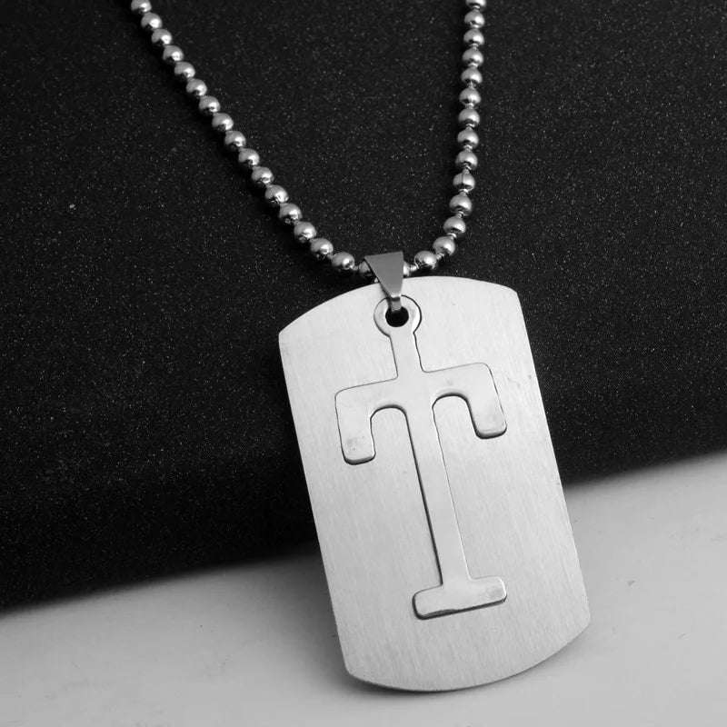 Steel Pendant 316L Initials Letter Name