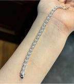 Luxury white certifid marquise bracelet full of for women, encrusted birthda