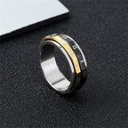 Titanium Steel Rotating Roman Digital Men's Ring Anti Anxiety Multi functional Jewelry Fashion Fit Spinner Ring Power Sense Gift