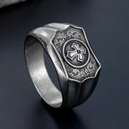 Faith and Strength Cross Ring for Men Women — Stainless Steel