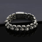 Fashion Charm 316L Stainless Steel Skull Bracelet for Men Popular Domineering Skull Bangles Punk Hip Hop Style Jewelry Wholesale