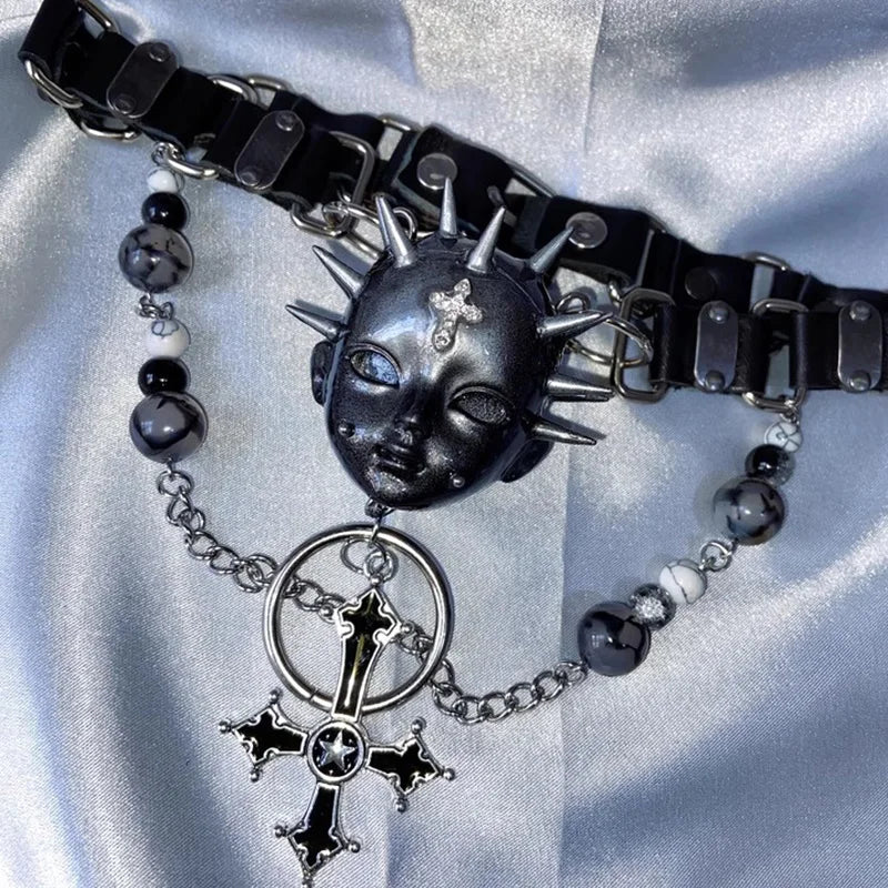 Cross Leather Pendant Necklace