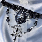 Cross Leather Pendant Necklace