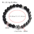 Tiger Eye Lava Bead Chakra Bracelet