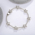 Gold Iced Out Star Bracelet CZ Statement
