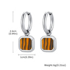 Natural Stone Huggie Hoop Earrings — SS