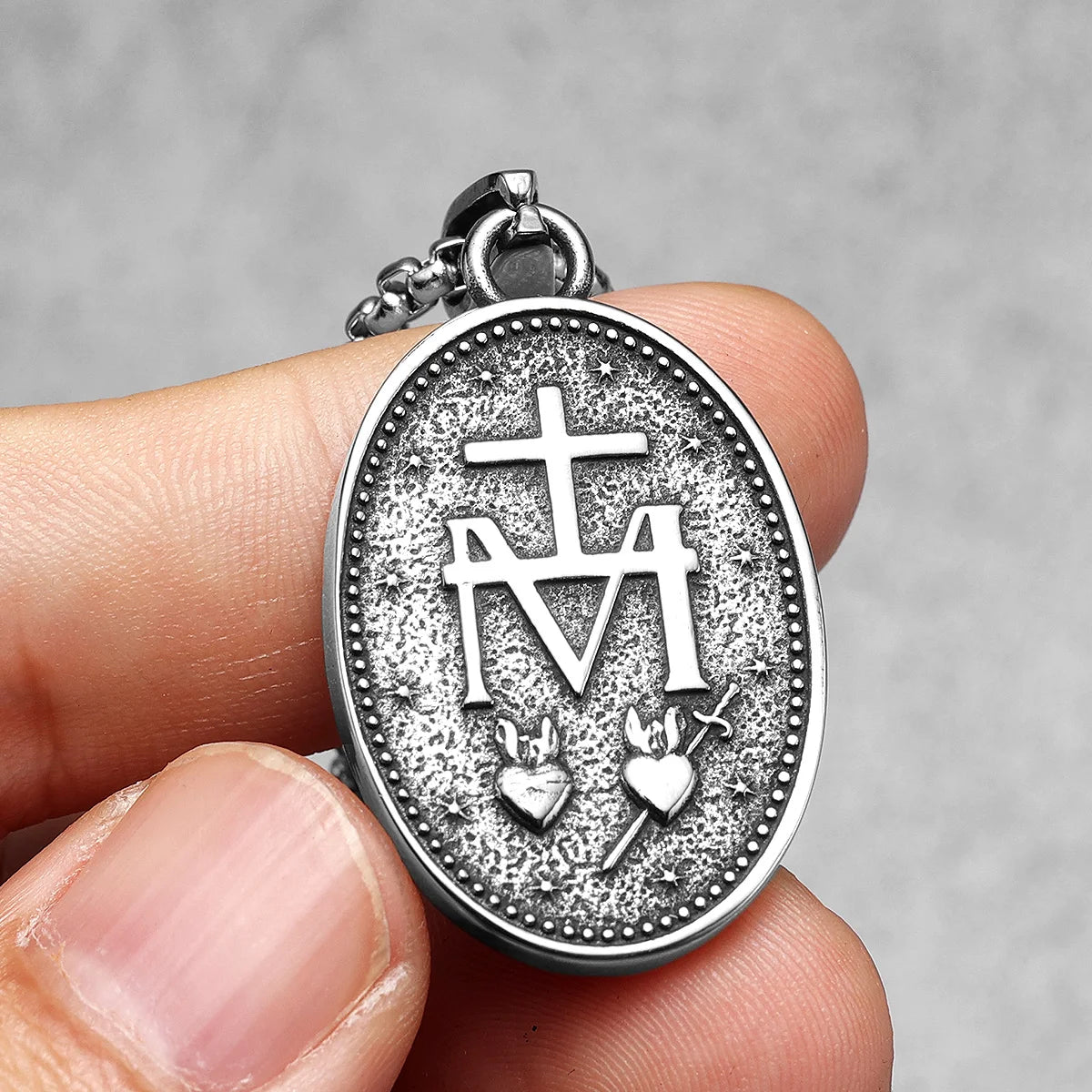 Guadalupe Pendant Necklace — Stainless Steel
