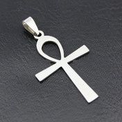 Ankh Cross Eye of Horus Pendant Necklace — Stainless Steel