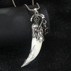 1pcs Creative Men's Necklace Pendant Horror Theme Skeleton Death Reaper Scythe Necklace Halloween Party Accessories